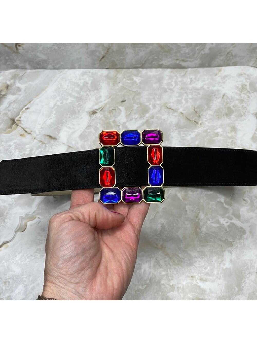 Gary Gail Accessories cool vintage glam bedazzled studded belt